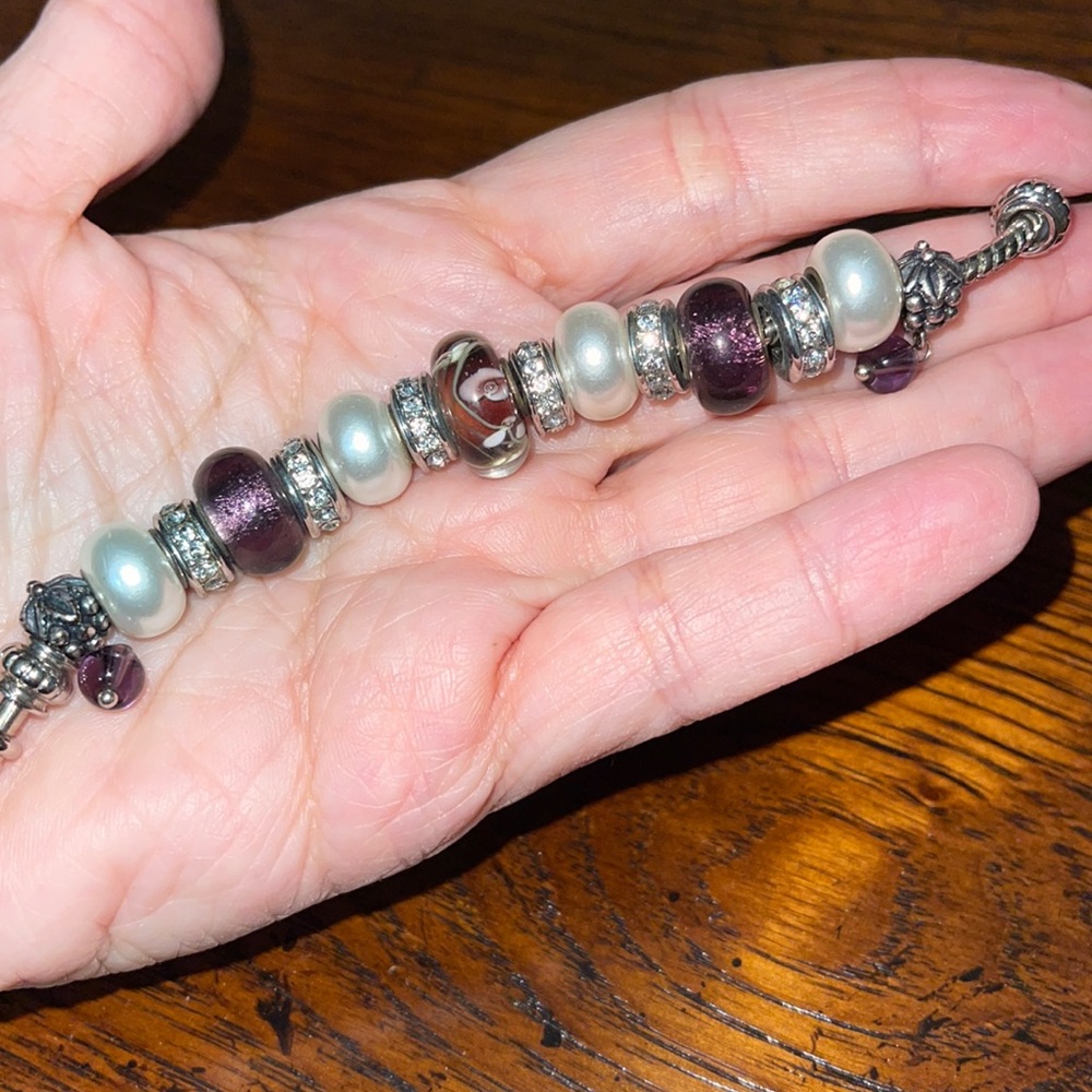 🔥🔥 3/$20 Glass Bead Silver Bracelet